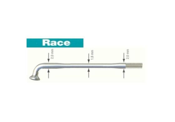 Sapim Race 254 mm silber gebogen