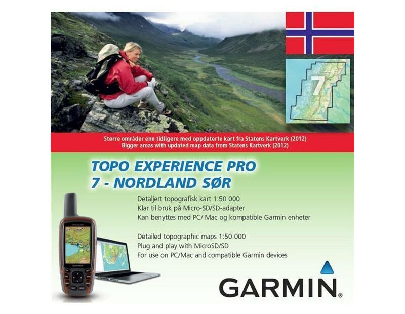 Garmin GPS Karte Topo Experience Pro 7 Nordland Sor- Norwegen