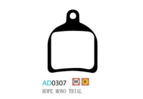 Ashima Bremsbeläge Semi Metal für Hope Mono Trial Set mit 4 Belägen