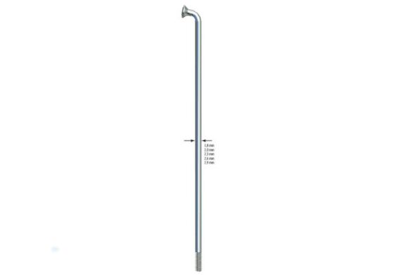 Sapim Leader Speiche silber gebogen 192mm